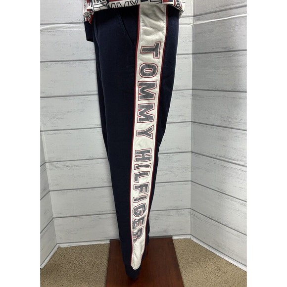 Tommy Hilfiger Boys' Tracksuit Set Sweat Hoodie Pants Logo Navy Size Large 16/18 - Picture 7 of 16